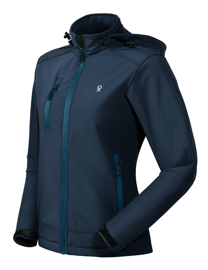 Women's Fleece Lined Ski Softshell Jacket YZF US-DK