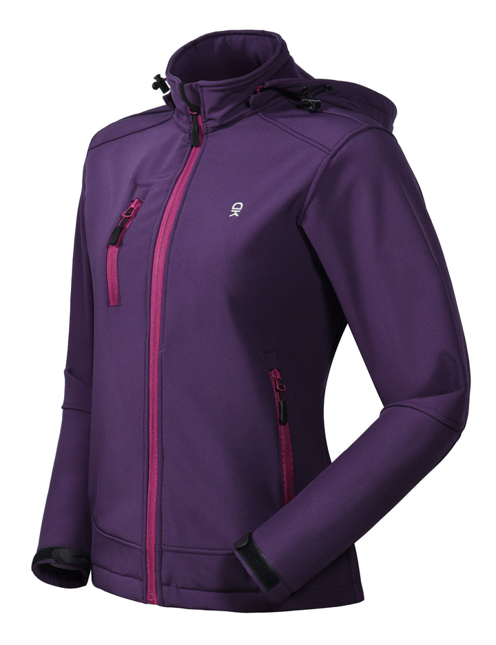 Women's Fleece Lined Ski Softshell Jacket YZF US-DK