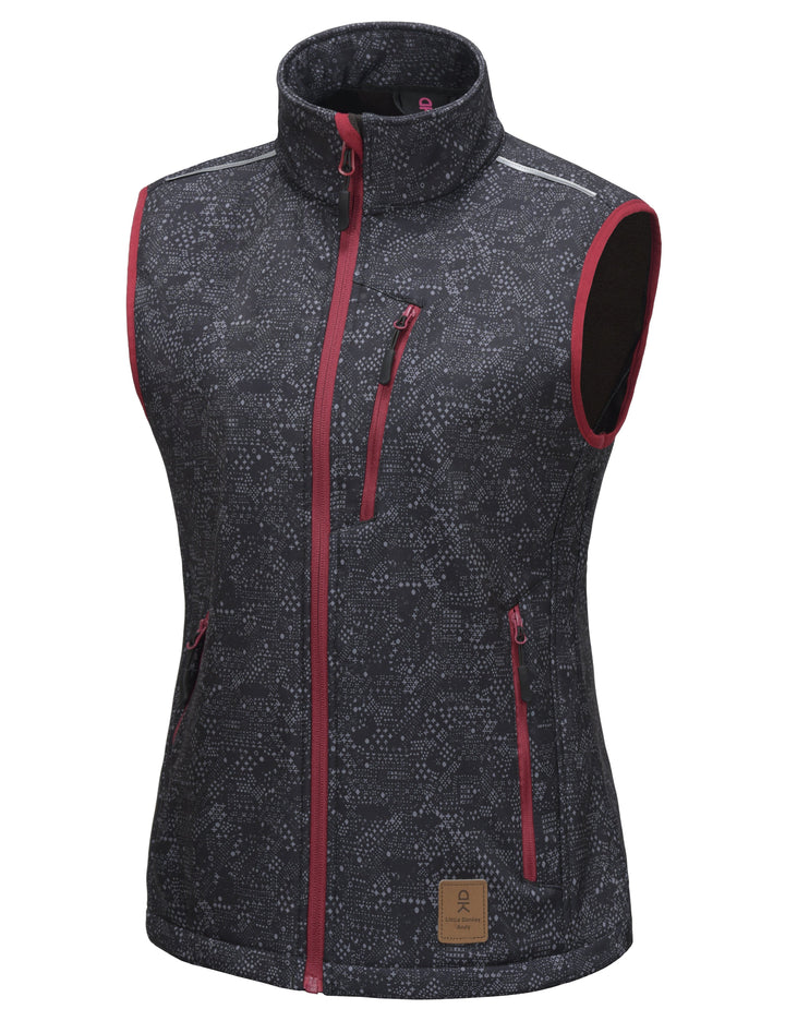 Women's Lightweight Fleece Lined Softshell Hiking 
 Golf Vest YZF US-DK