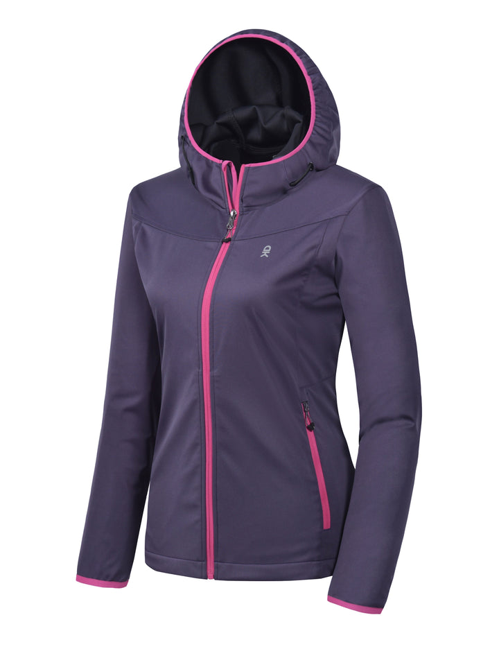 Women's Lightweight Hooded Hiking Softshell Jacket YZF US-DK