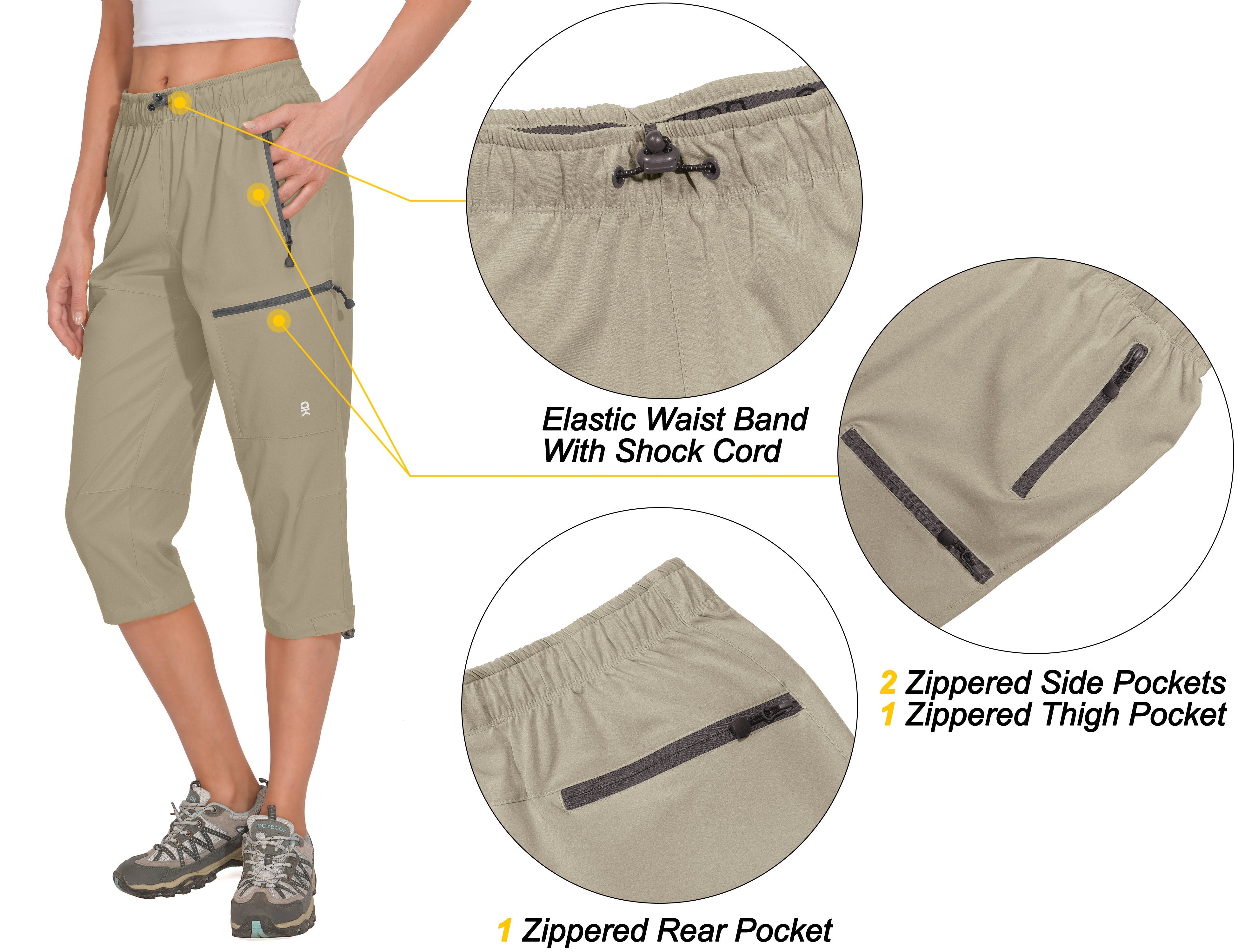 Y2K Khaki Cropped Knee Length Cargo Pocket Knickerbocker / Three Quarter  Pants - Etsy