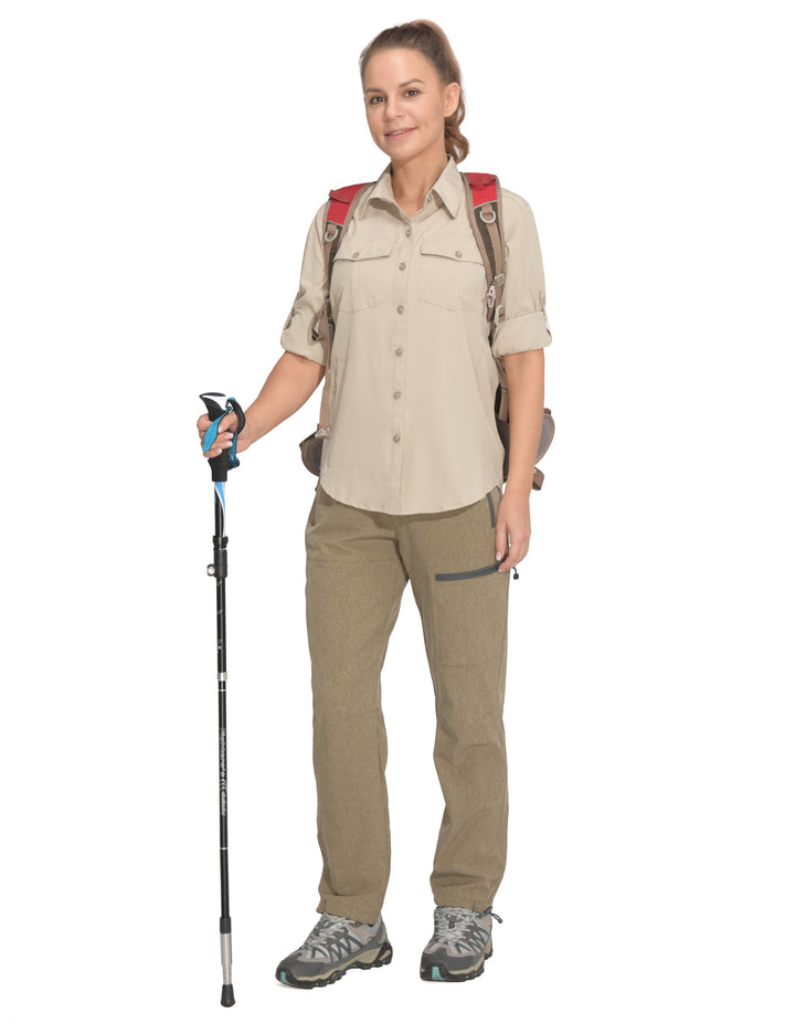 Women's Stretch Quick Dry UPF50+ Long Sleeve Hiking Shirt YZF US-DK