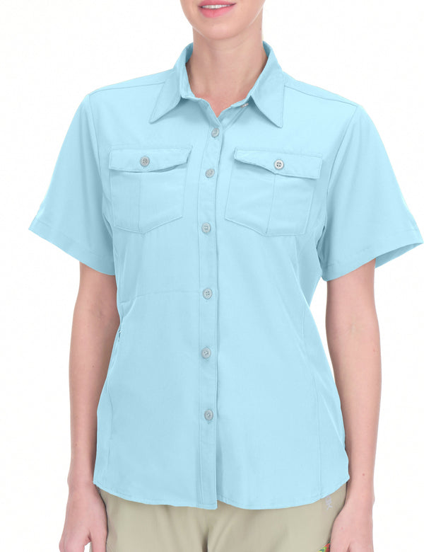 Women's Stretch Quick Dry UPF50+ Short Sleeve Shirt YZF US-DK