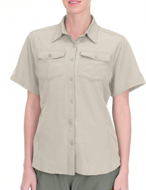 Women's Stretch Quick Dry UPF50+ Short Sleeve Shirt YZF US-DK