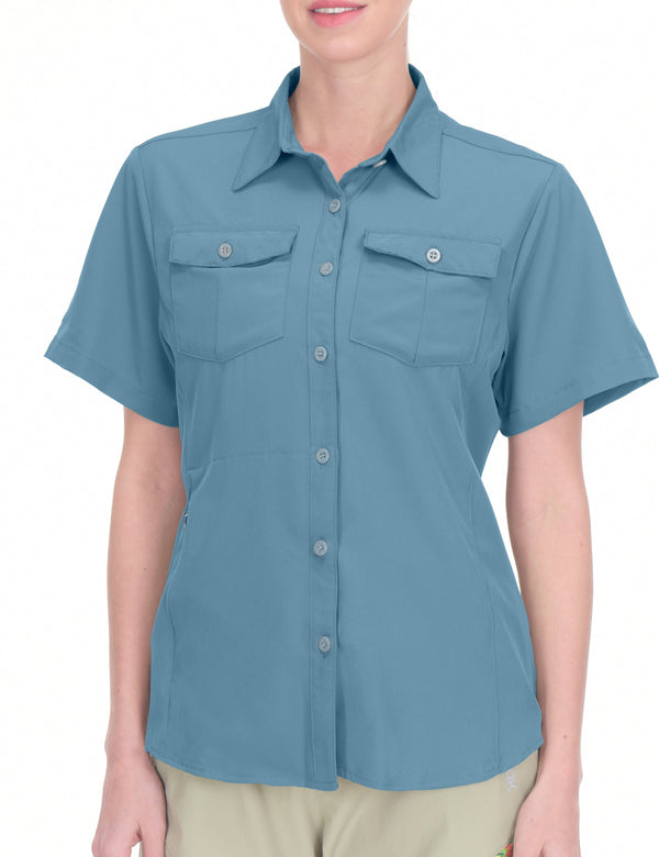 Women's Stretch Quick Dry UPF50+ Short Sleeve Shirt YZF US-DK