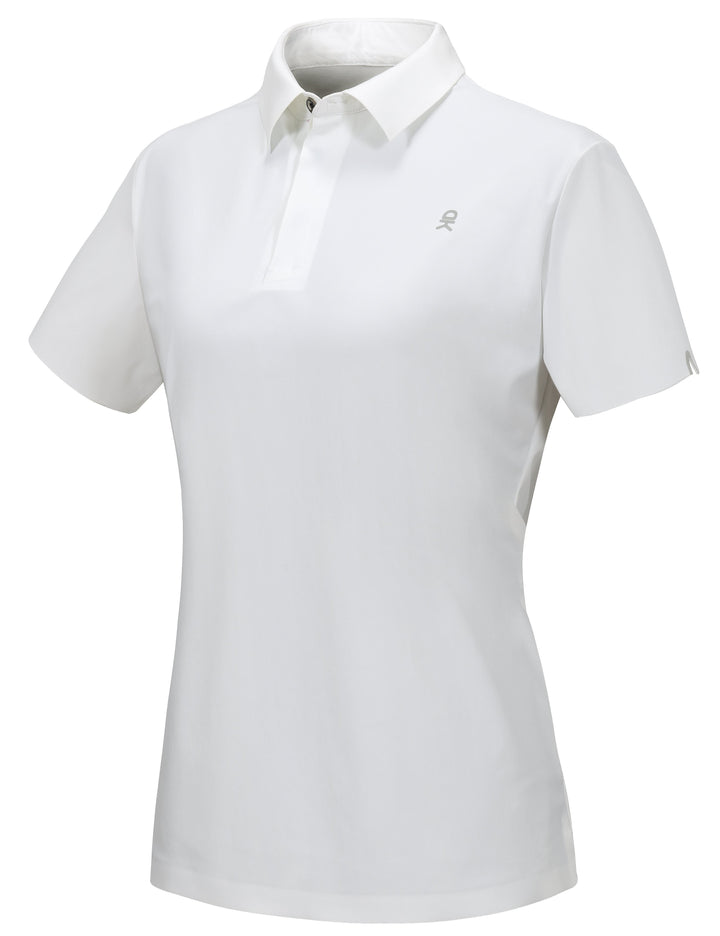 Women's Stretch Short Sleeve Seamless UPF 50 Quick Dry Golf Polo Shirt YZF US-DK