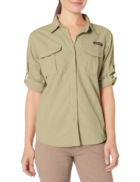 Little Donkey Andy Women's UPF 50+ UV Protection Long Sleeve Fishing Shirt, Tea / XXL