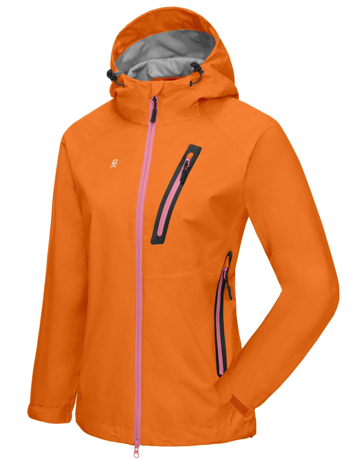 Women's Waterproof  Lightweight Hiking Rain Jacket YZF US-DK